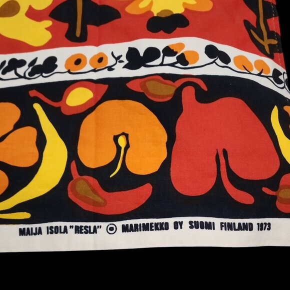 Vintage 1973 Marimekko Original Fabric Piece 50" x 80" Home Decor Sewing - Picture 2 of 4